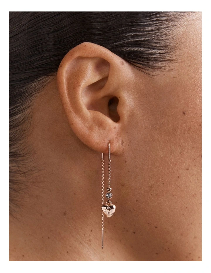 Lovely Thread Earrings in Rose Gold image 2