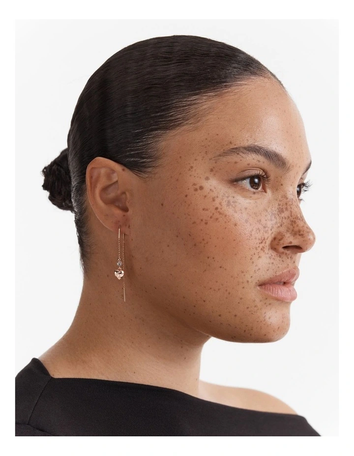 Lovely Thread Earrings in Rose Gold image 4