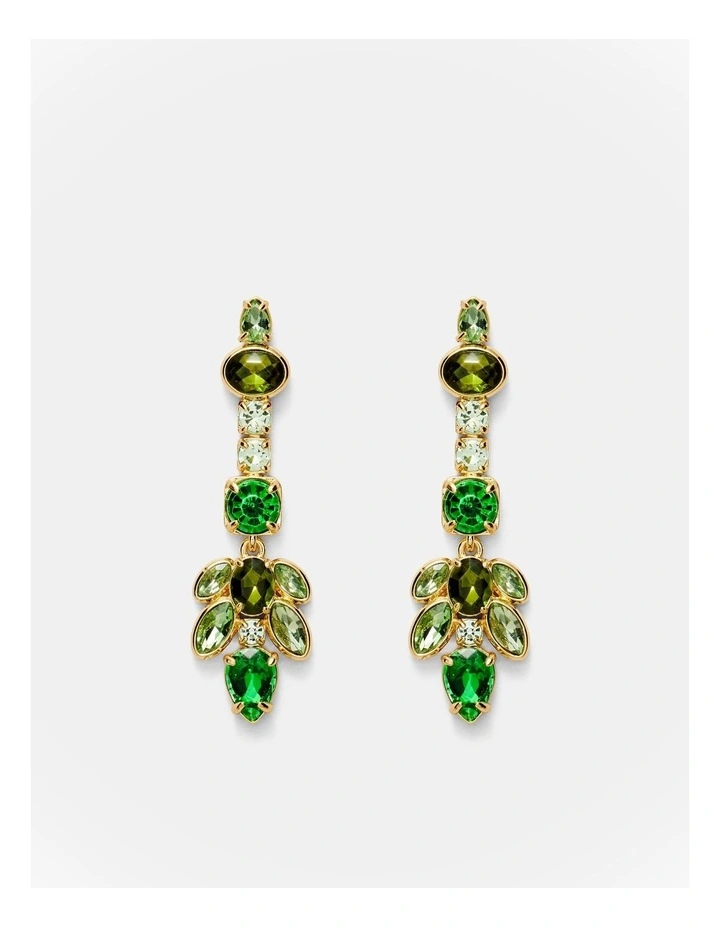Alluring Drop Earrings in Grass Green image 1