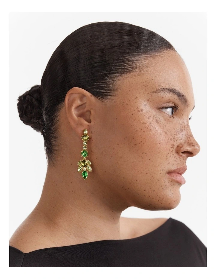 Alluring Drop Earrings in Grass Green image 4