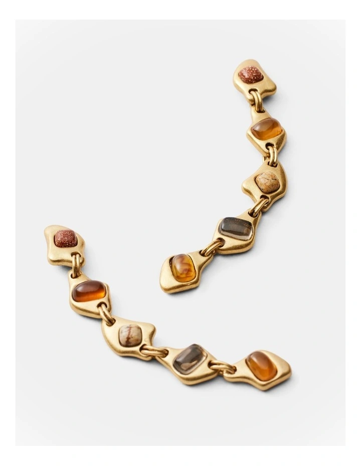 Pebble Drop Earrings in Caramel image 3