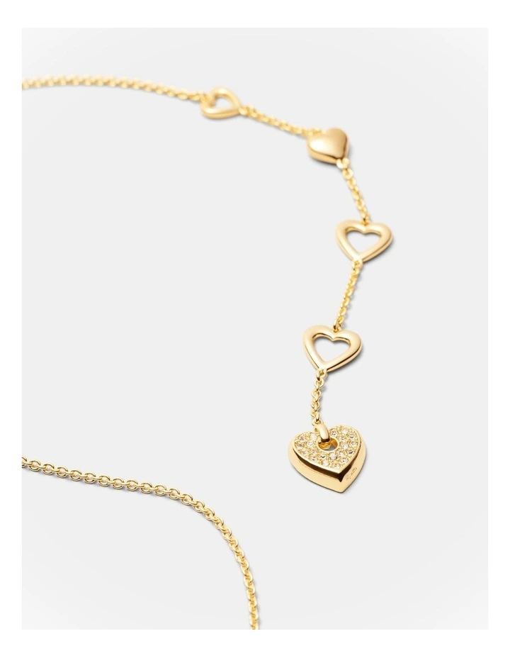 Lovely Heart Necklace in Gold image 3
