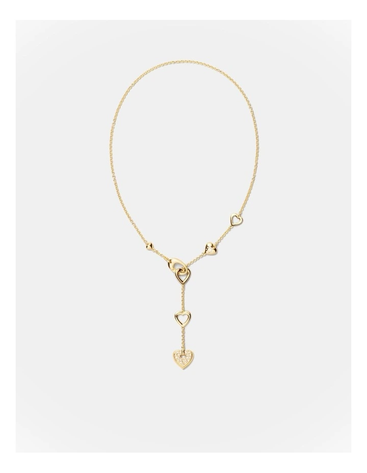 Lovely Heart Necklace in Gold image 4