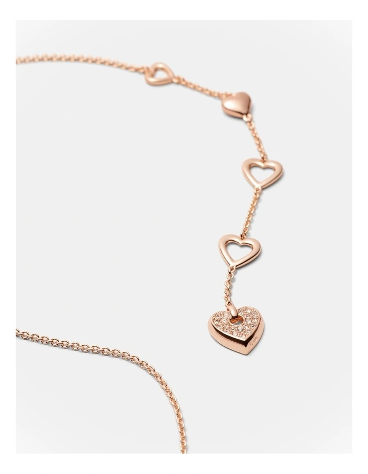 Lovely Heart Necklace in Rose Gold image 3