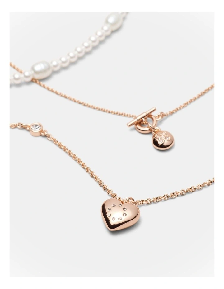 Lovely Trio Necklace in Rose Gold image 3