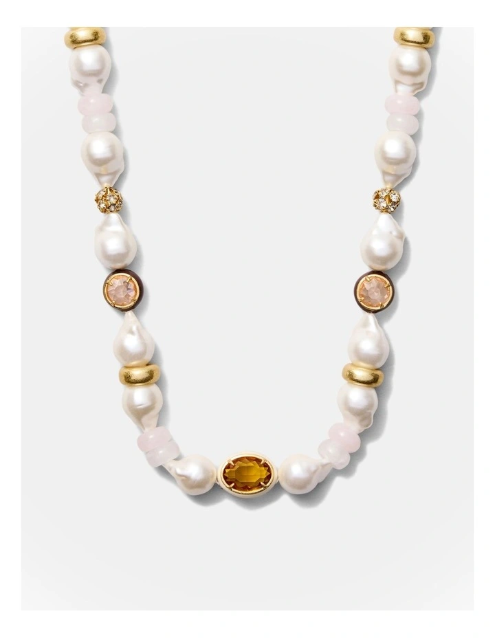 Goddess Pearl Necklace in Pearl image 1