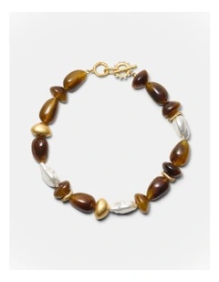 Zozo Bead Necklace in Tort