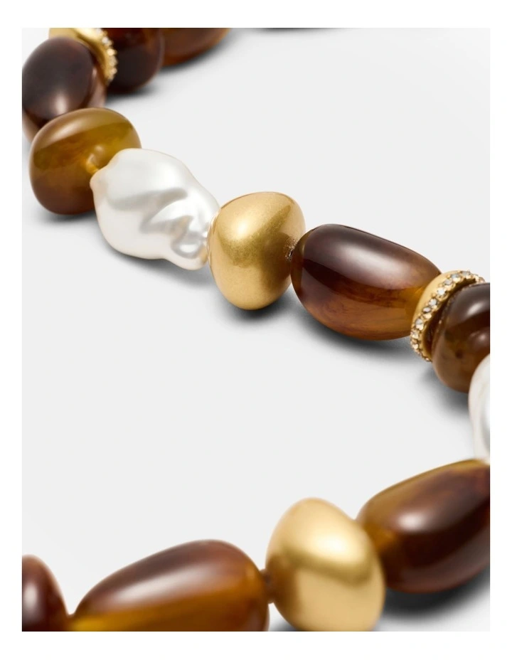 Zozo Bead Necklace in Tort image 3