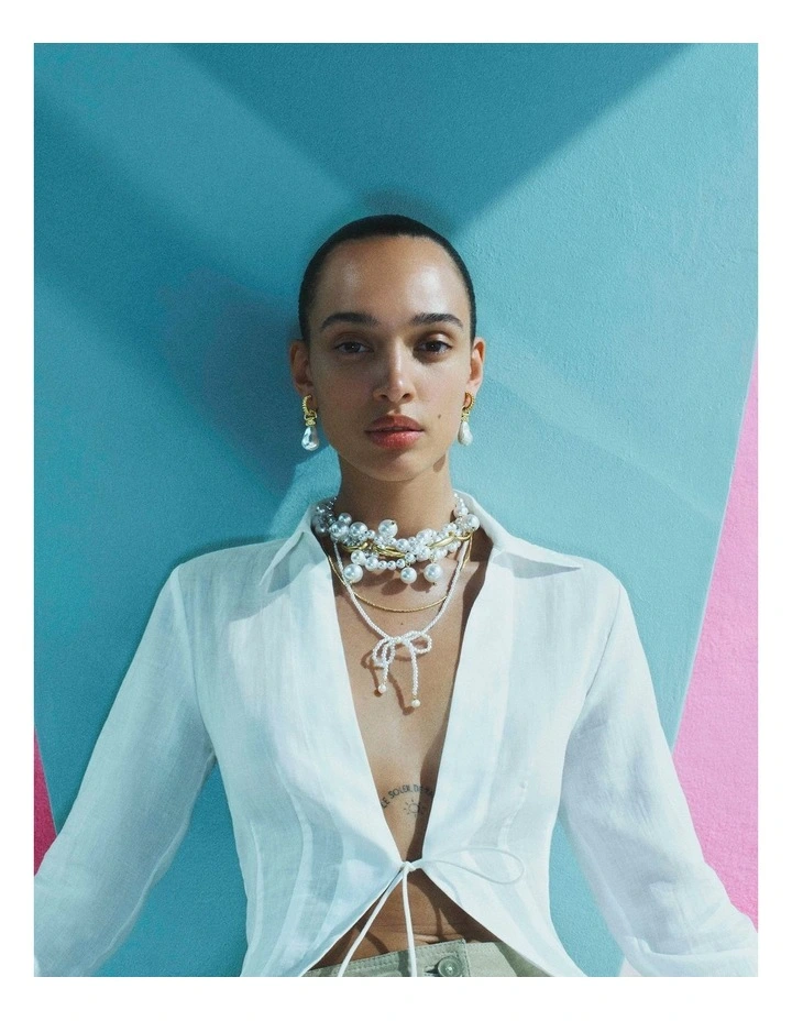Pearly Dream Necklace in Pearl image 2