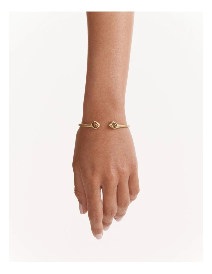 Pebble Open Cuff Bracelet in Caramel image 2