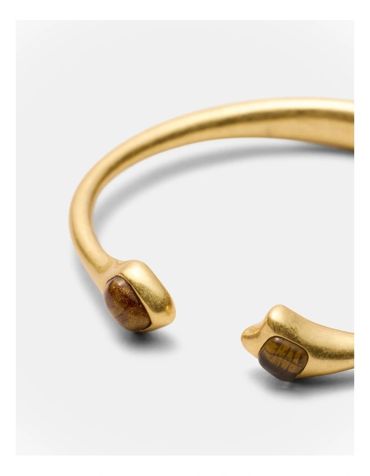 Pebble Open Cuff Bracelet in Caramel image 3