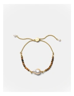 Pebble Pearl Bracelet in Caramel