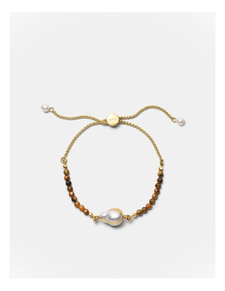 Pebble Pearl Bracelet in Caramel image 1