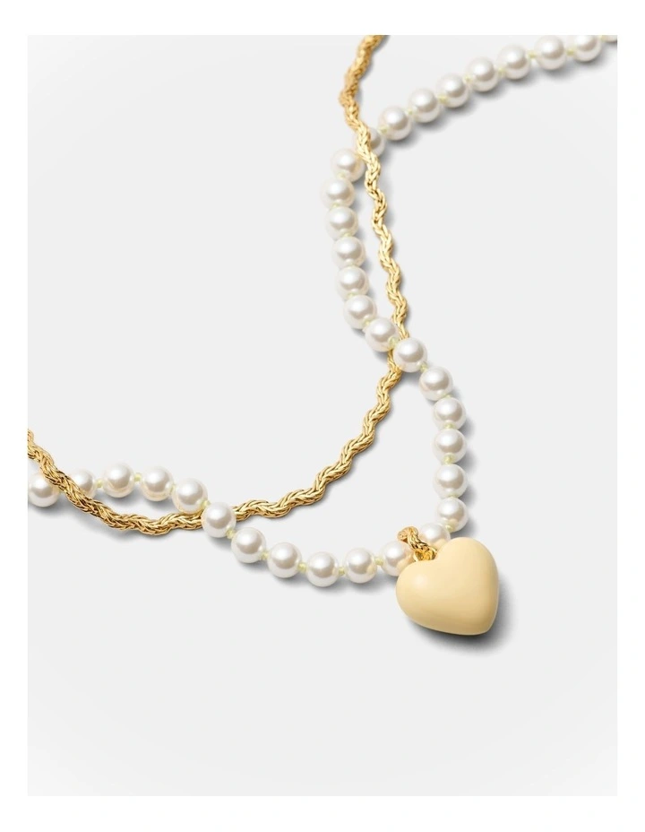 Heart Beat Necklace in Buttermilk image 3