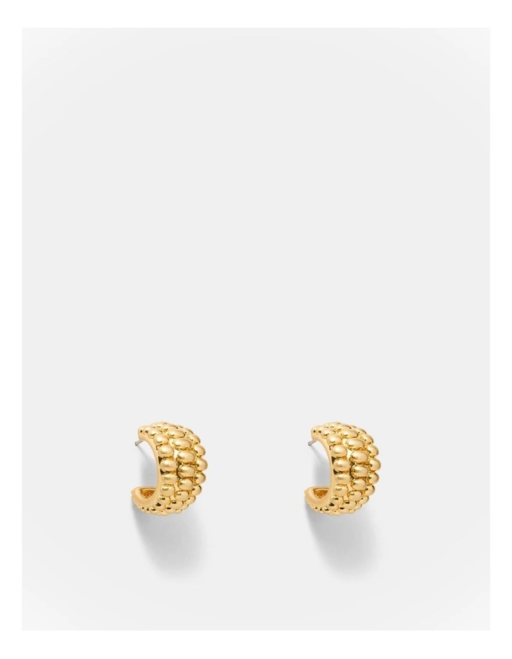 Ultimatum Huggie Hoop Earrings in Gold image 1