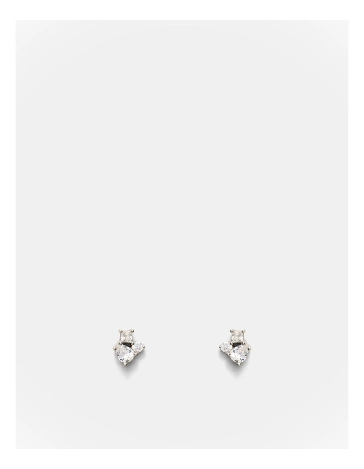 Flock Stud Earrings in Silver image 1