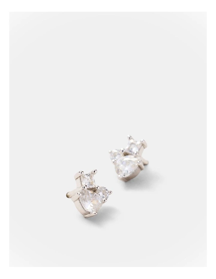 Flock Stud Earrings in Silver image 3