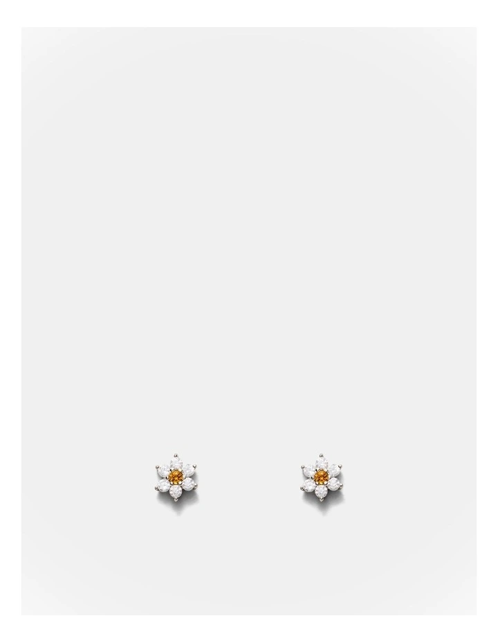 Flora Mini Stud Earrings in Silver image 1
