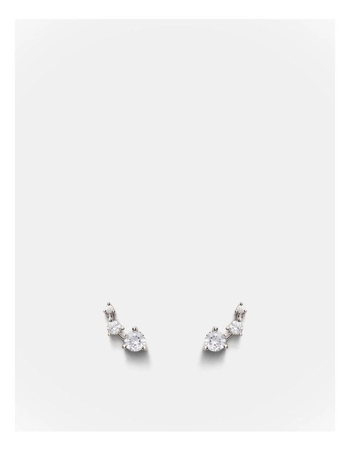 Flock Climber Stud Earrings in Silver image 1