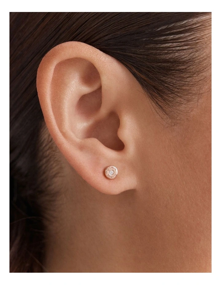 Finito Stud Earrings in Rose Gold image 2