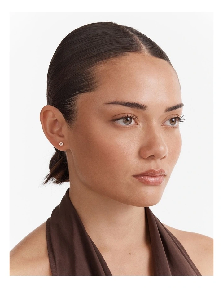 Finito Stud Earrings in Rose Gold image 4