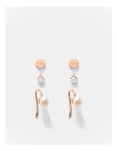 Fond Earrings Set in Rose Gold