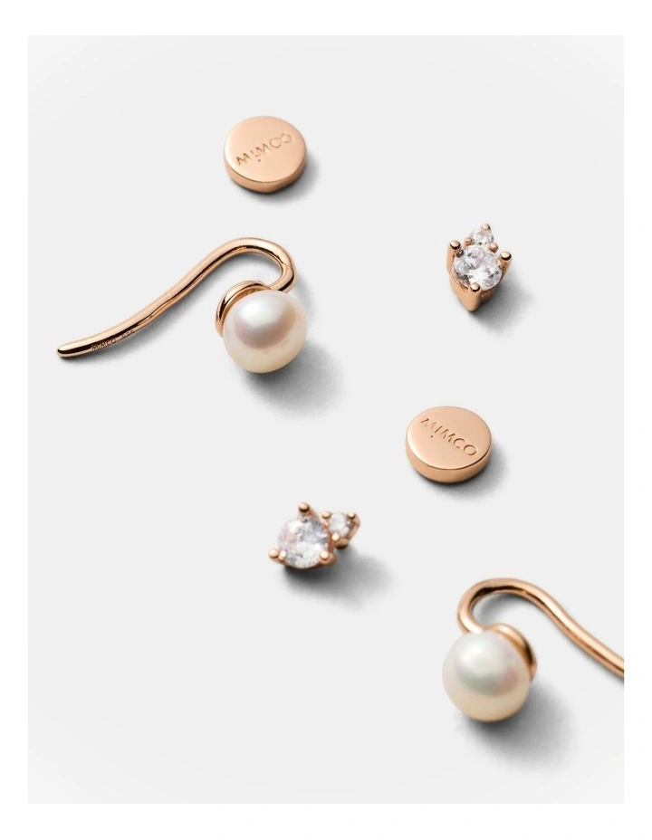 Fond Earrings Set in Rose Gold image 3