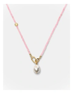 Mermaid Pearl Necklace in Petal