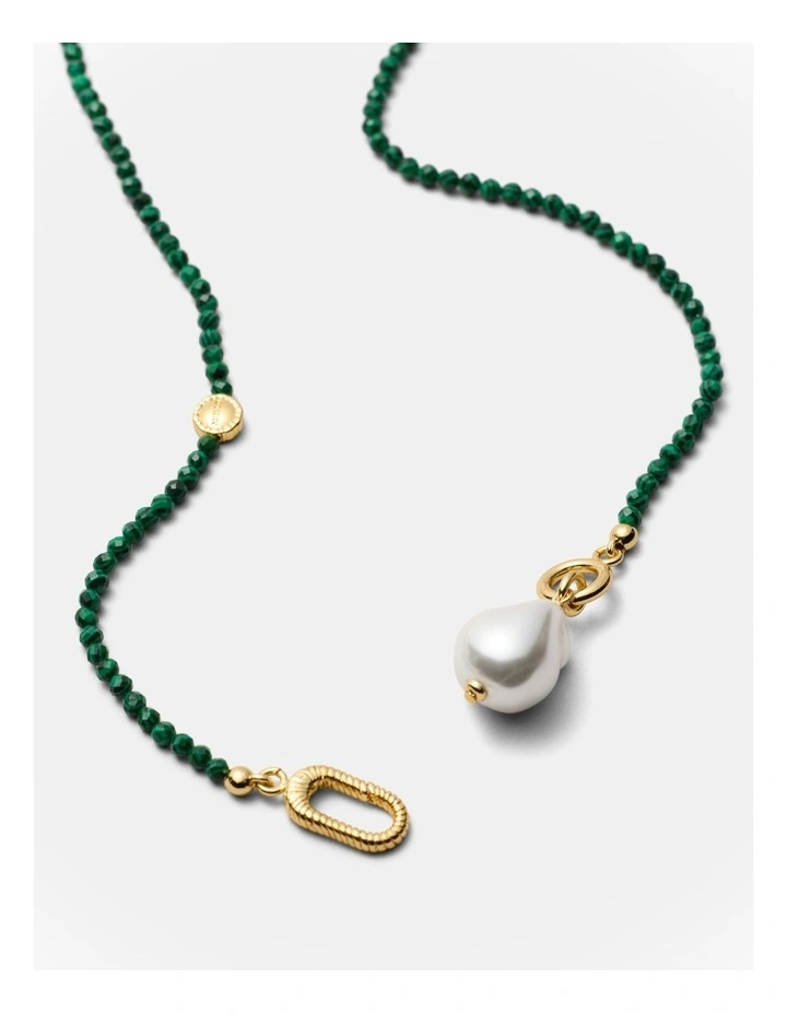 Mermaid Pearl Necklace in Grass Green image 3
