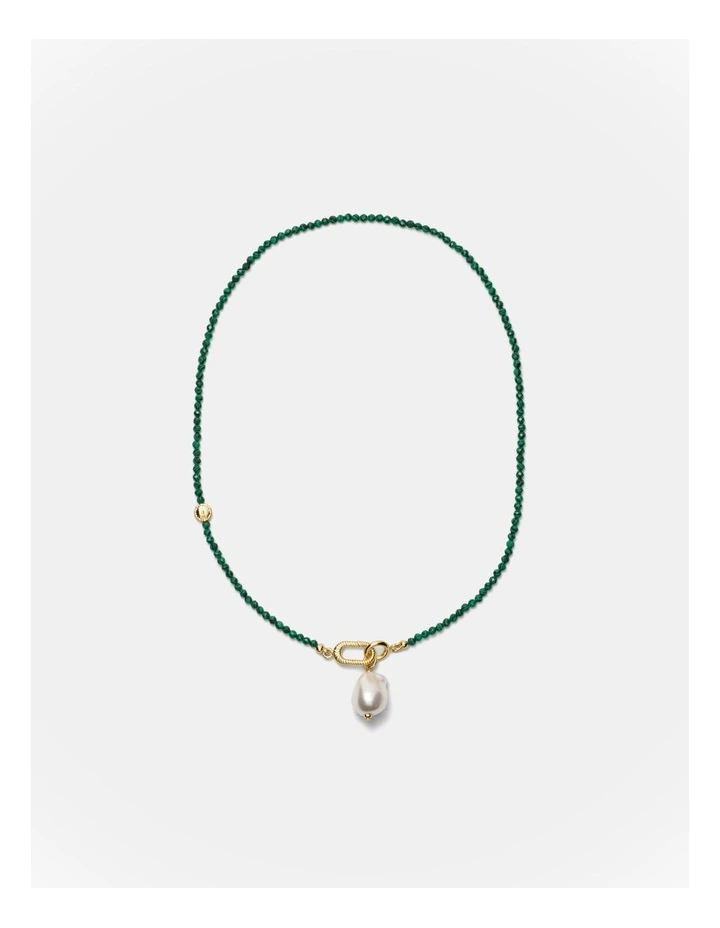 Mermaid Pearl Necklace in Grass Green image 4