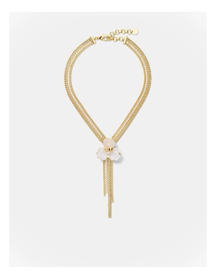 Floweret Necklace in Pearl image 4