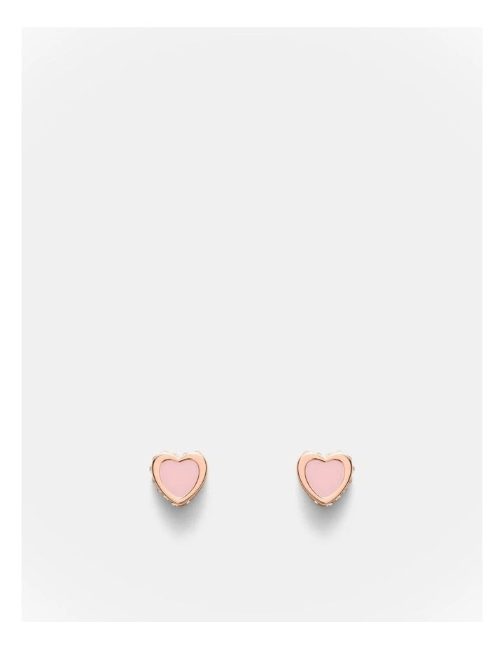 Lover Heart Earrings And Necklace Set in Pink image 3