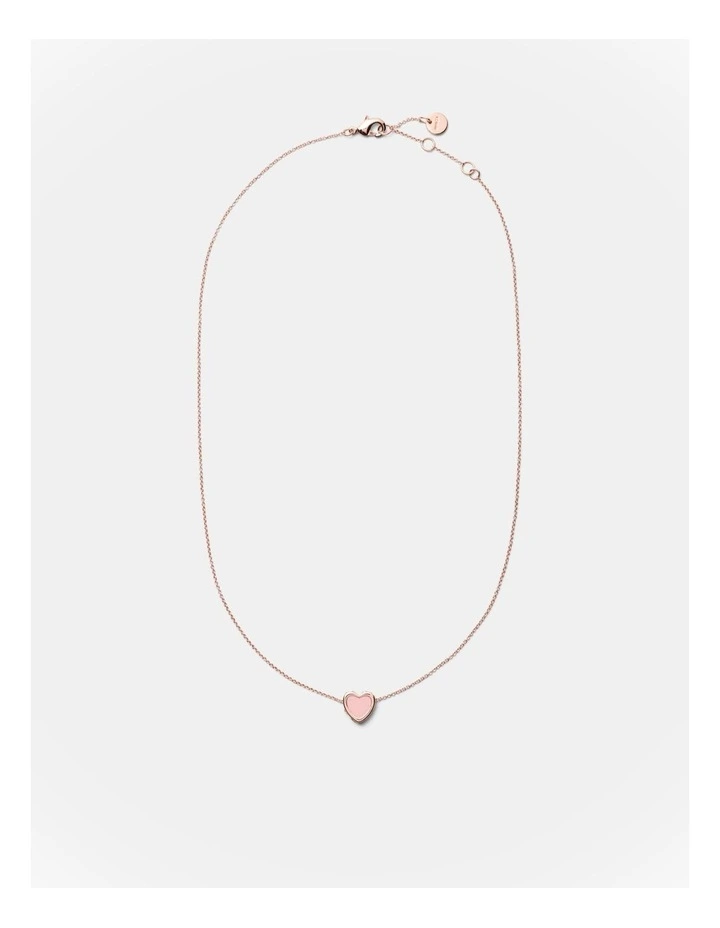 Lover Heart Earrings And Necklace Set in Pink image 5