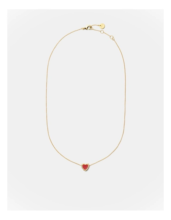 Lover Heart Earrings And Necklace Set in Red image 5
