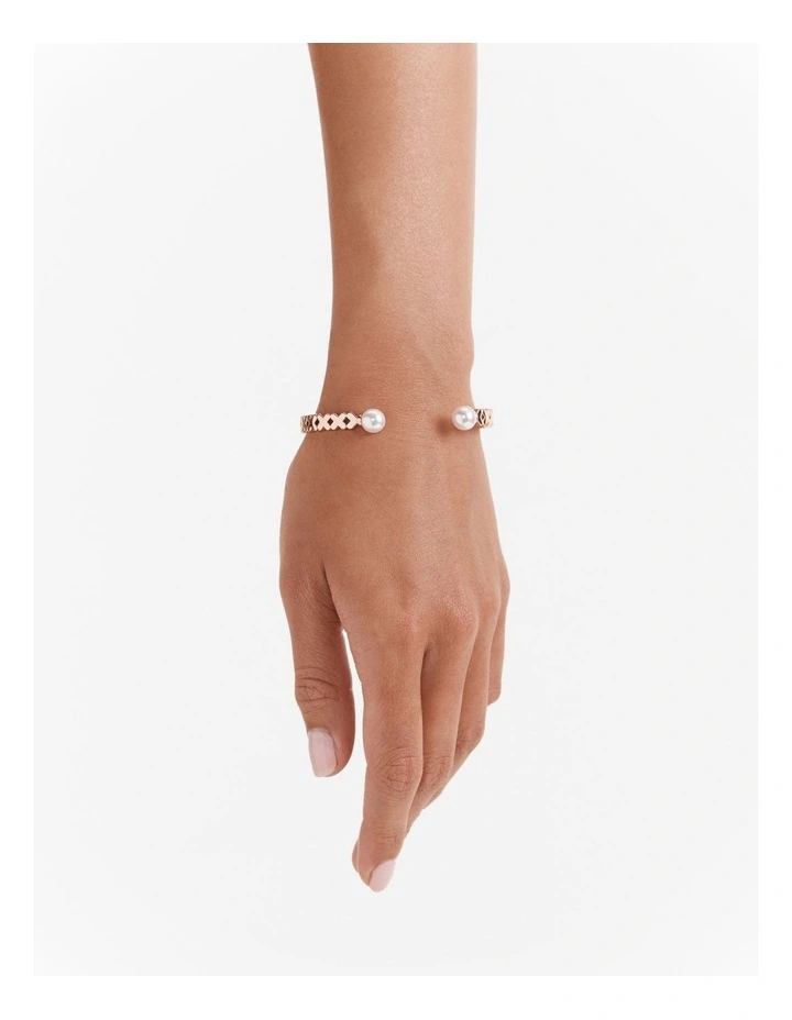 Essense Pearl Cuff Bracelet in Rose Gold image 2