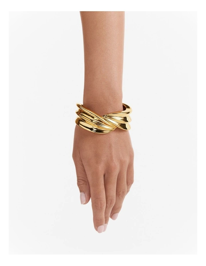 Fold Cuff Bracelet in Gold image 2