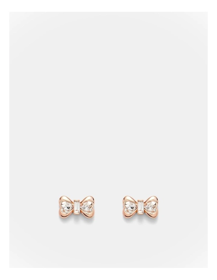 Encanto Bow Stud Earrings in Rose Gold image 1