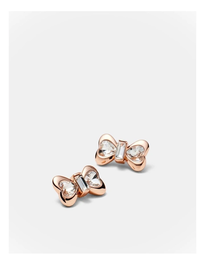 Encanto Bow Stud Earrings in Rose Gold image 3