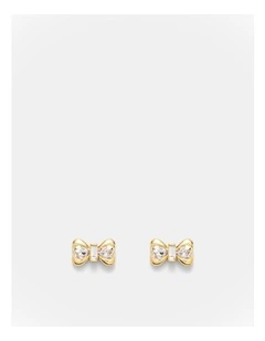Encanto Bow Stud Earrings in Gold