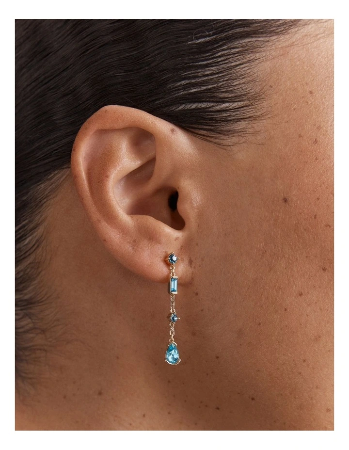 Temptation Drop Earrings in Blue Haze image 2