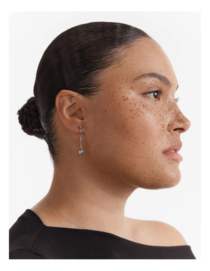 Temptation Drop Earrings in Blue Haze image 4