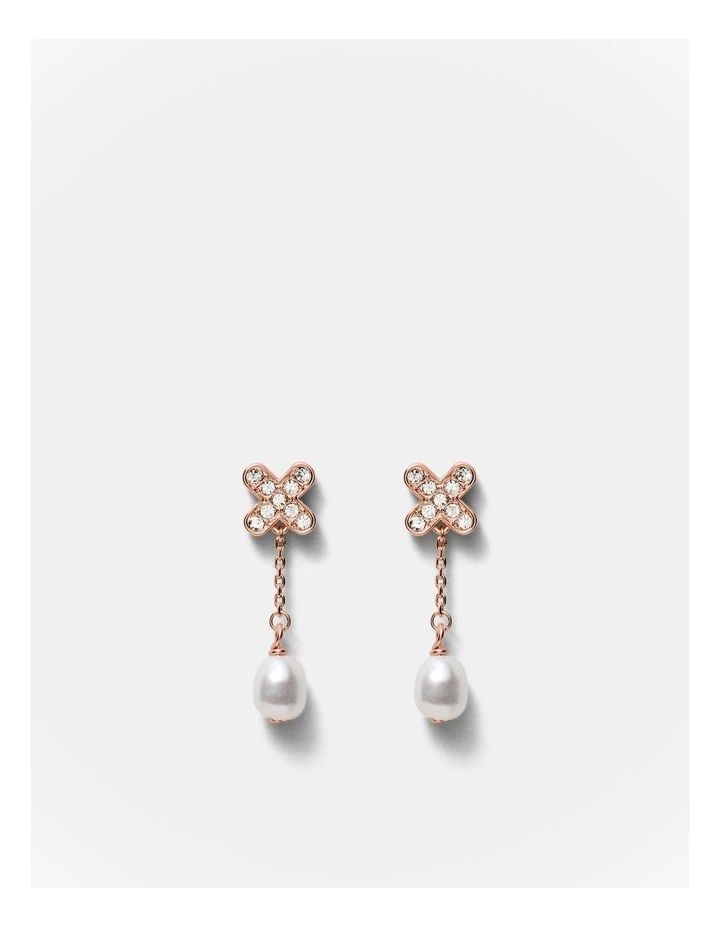 Adorbs Pearl Earrings in Rose Gold image 1