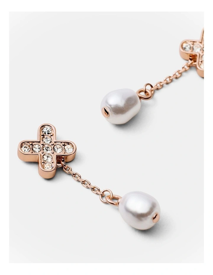Adorbs Pearl Earrings in Rose Gold image 3