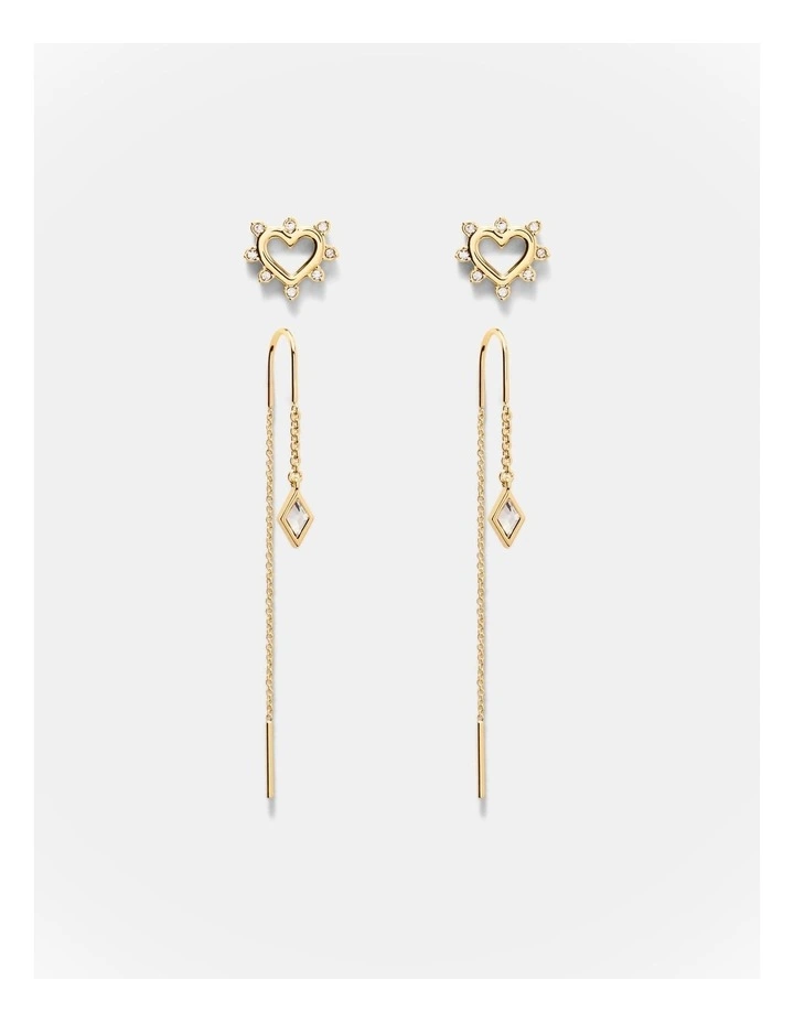 Cupid Duo Earrings Set in Gold image 1