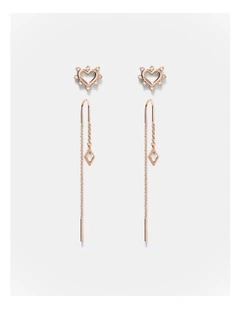 Cupid Duo Earrings Set in Rose Gold