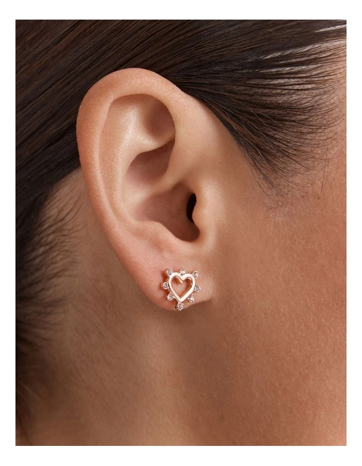 Cupid Duo Earrings Set in Rose Gold image 5