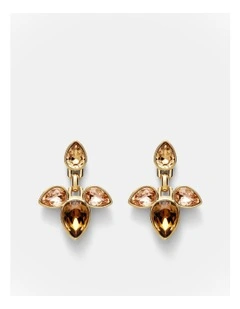 Bumper Pear Earrings in Caramel