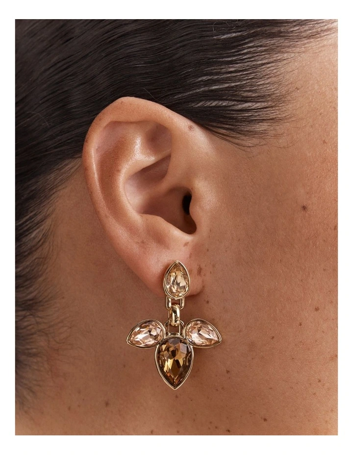 Bumper Pear Earrings in Caramel image 2