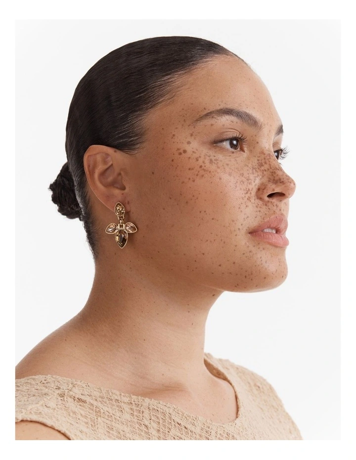 Bumper Pear Earrings in Caramel image 4