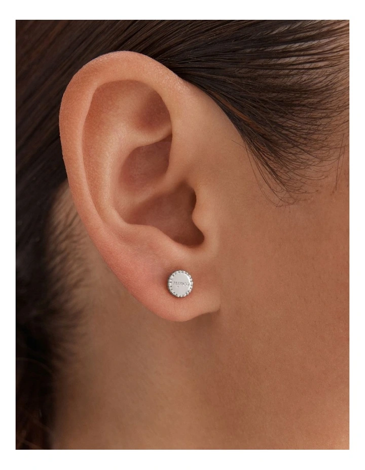 Heartfelt Stud Earrings Set in Silver image 5